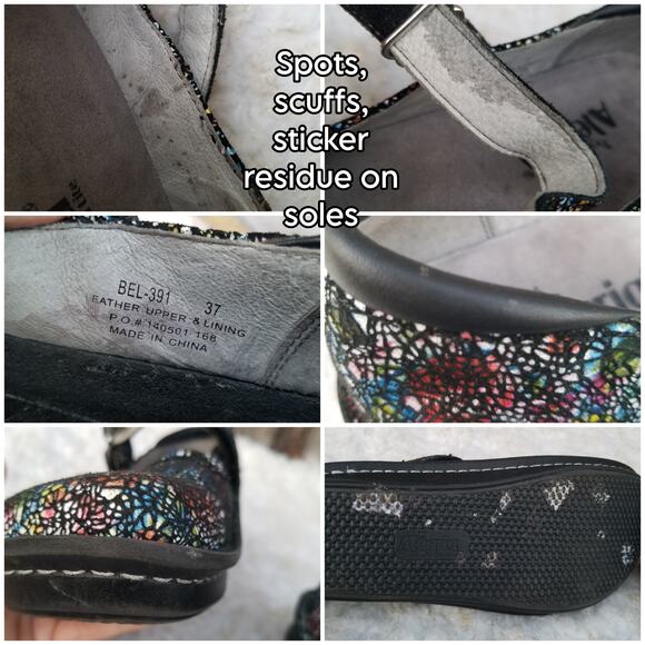 Rainbow Mosaic Mary Janes Alegria Size EU 37 US 7-7.5 Belle Cathedral Bel 391 - Picture 8 of 13